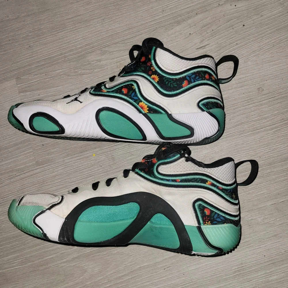 NIKE TATUM 3 Jordan Formula 23 Toggle Floral Print Teal White Basketball Shoes 9